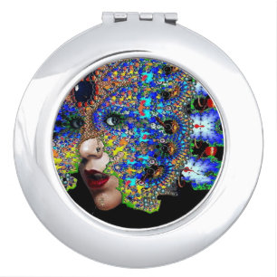 EPHEMERAL/ COLORFUL FRACTAL MASK COMPACT MIRROR