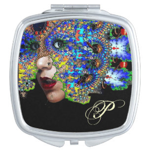 EPHEMERAL/ COLORFUL FRACTAL MASK MONOGRAM MIRROR FOR MAKEUP