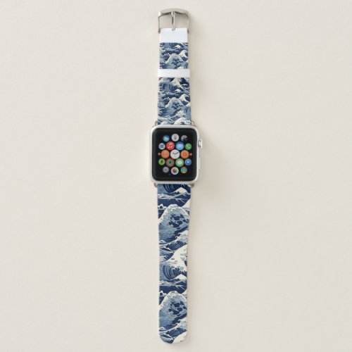 Ephemeral Crests Hokusai Waves Reimagined Apple Watch Band