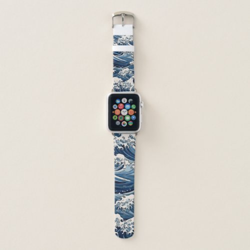 Ephemeral Crests Hokusai Waves Reimagined Apple Watch Band
