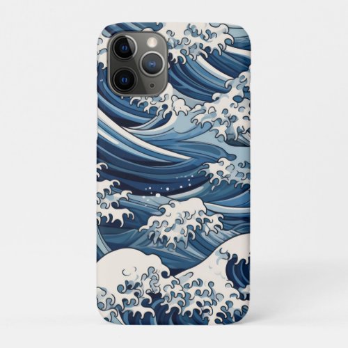 Ephemeral Crests Hokusai Waves Reimagined iPhone 11 Pro Case