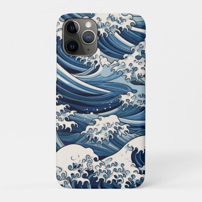 Ephemeral Crests: Hokusai Waves Reimagined Case-Mate iPhone Case (Back)