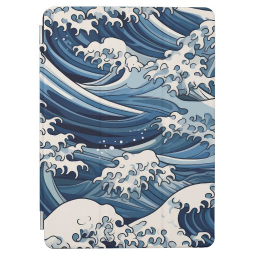 Ephemeral Crests: Hokusai Waves Reimagined iPad Air Cover