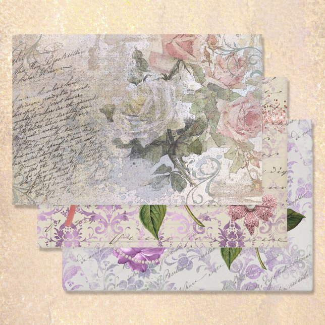 Ephemeral Floral Variety Decoupage Wrapping Paper Sheets (Creator Uploaded)