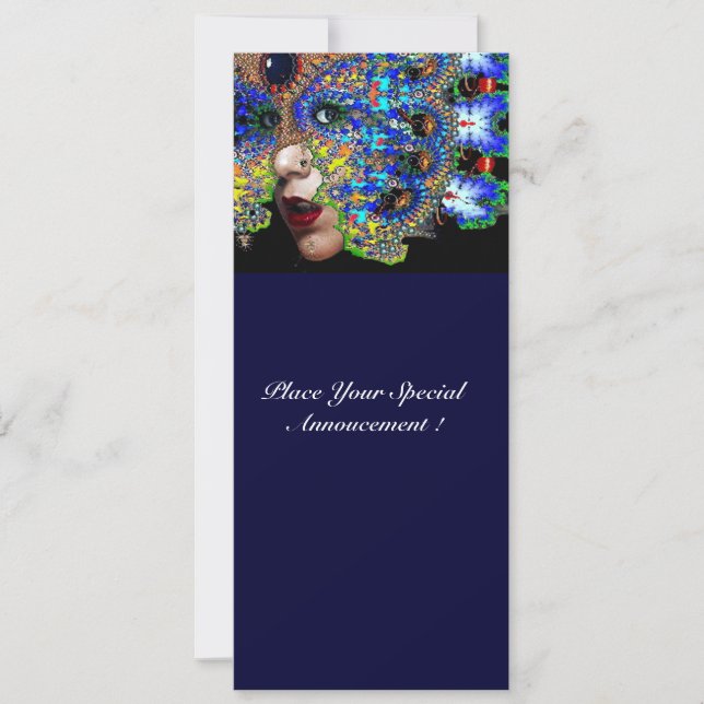 EPHEMERAL Mardi Gras Masquerade Ball ,Blue Mask Announcement (Front)