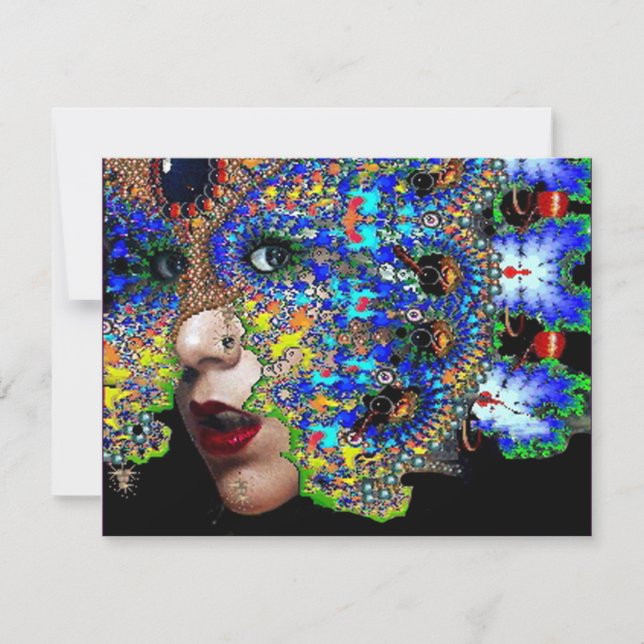 EPHEMERAL Mardi Gras Masquerade Ball ,Blue Mask Announcement (Front)