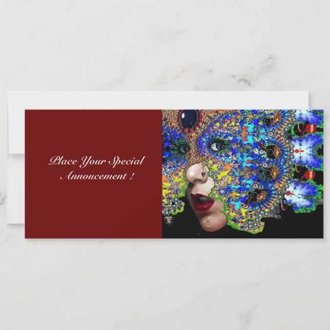 EPHEMERAL Mardi Gras Masquerade Ball ,Blue Mask Announcement (Front)