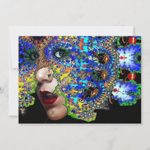 EPHEMERAL,Mardi Gras Masquerade Party black blue Invitation