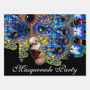 EPHEMERAL MASQUERADE PARTY YARD SIGN
