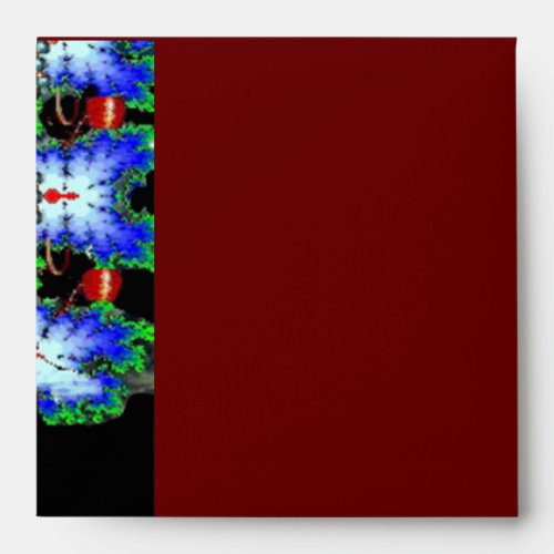 EPHEMERAL MONOGRAM black blue red ruby Envelope