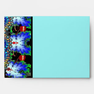 EPHEMERAL MONOGRAM black  blue red ruby Envelope