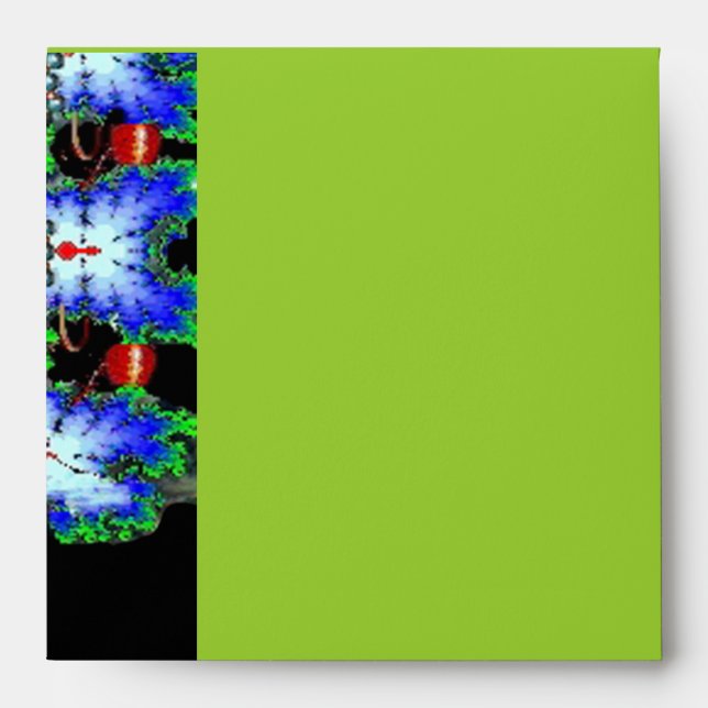 EPHEMERAL MONOGRAM black green blue red ruby Envelope (Front)