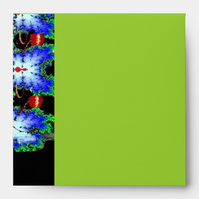 EPHEMERAL MONOGRAM black green blue red ruby Envelope (Front)