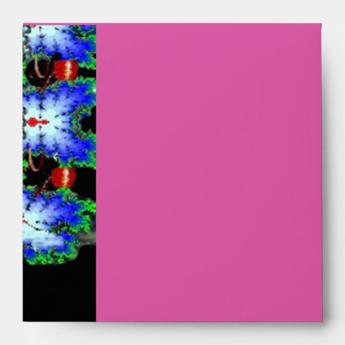 EPHEMERAL MONOGRAM black pink blue red ruby Envelope