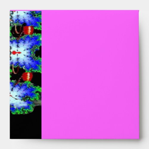 EPHEMERAL MONOGRAM black pink blue red ruby Envelope