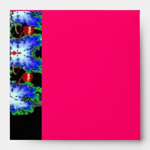 EPHEMERAL MONOGRAM black pink blue red ruby Envelope