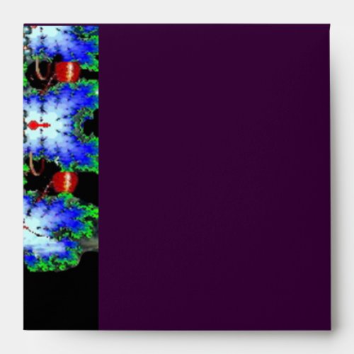 EPHEMERAL MONOGRAM black purple blue red ruby Envelope
