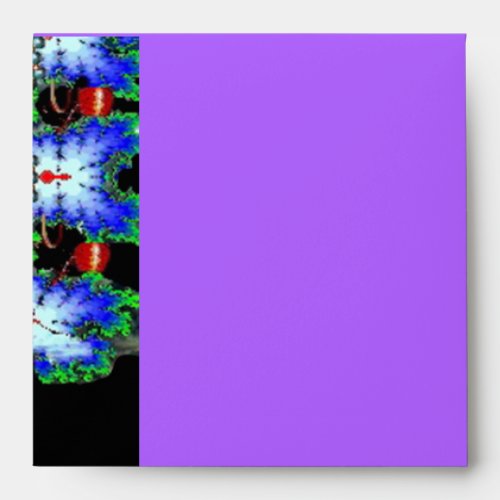 EPHEMERAL MONOGRAM black violet blue red ruby Envelope