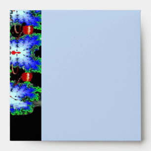 EPHEMERAL MONOGRAM black white blue red ruby Envelope