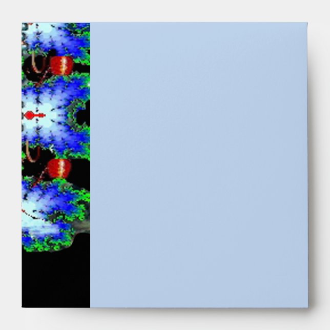 EPHEMERAL MONOGRAM black white blue red ruby Envelope (Front)