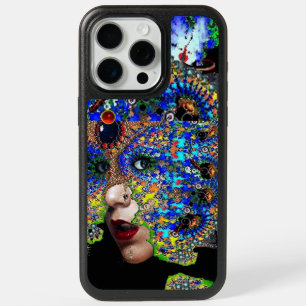 EPHEMERAL/ WOMAN WITH COLORFUL FRACTAL MASK Blue iPhone 15 Pro Max Case