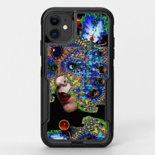 EPHEMERAL WOMAN WITH COLORFUL FRACTAL MASK Blue OtterBox Commuter iPhone 11 Case
