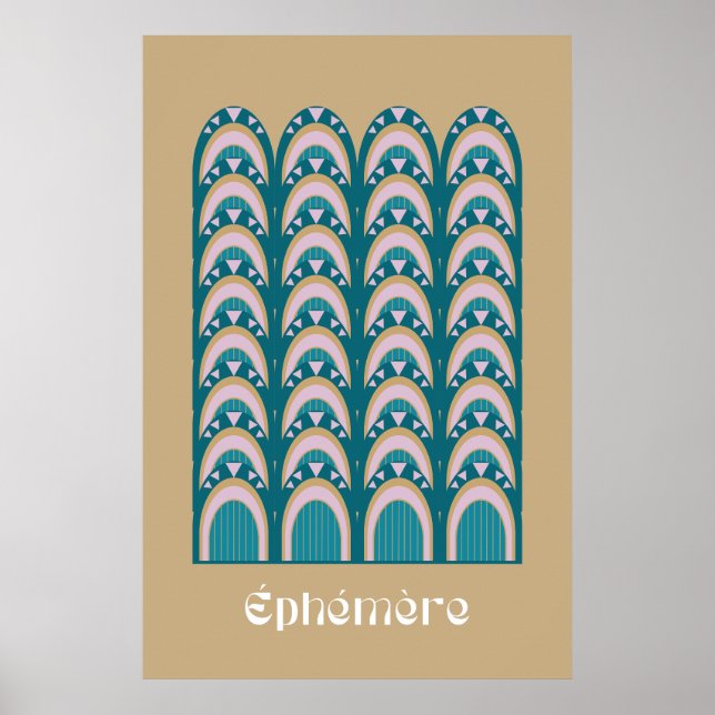 éphémère Art Deco style Poster (Front)