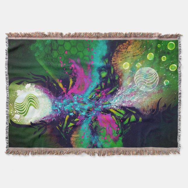 EPHEMERE Cover by Christèle Chabrette Throw Blanket (Front)