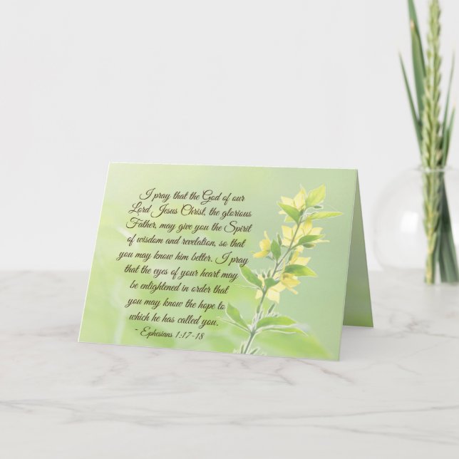 Ephesians 1:17-18 Spirit of Wisdom and Revelation Card (Front)