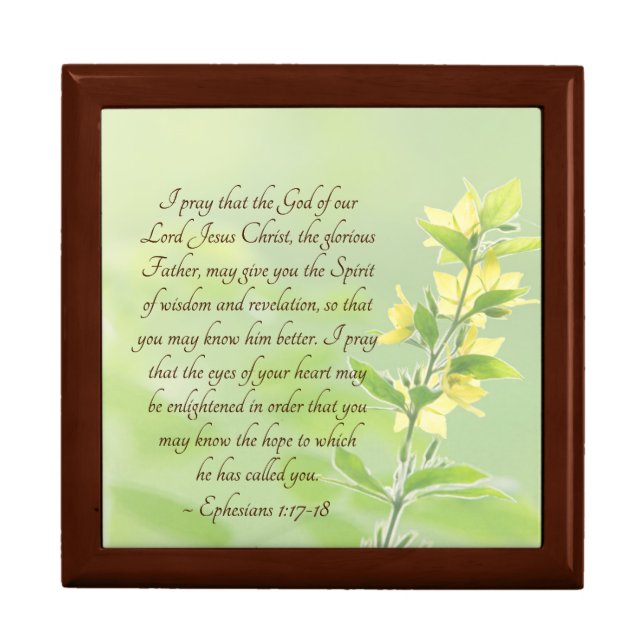 Ephesians 1:17-18 Spirit of Wisdom and Revelation Gift Box (Front)