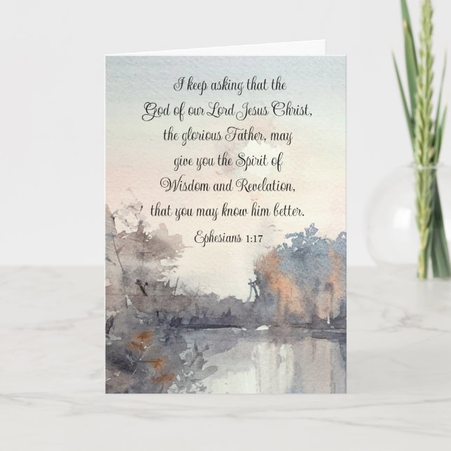Ephesians 1:17 Spirit of Wisdom and Revelation Card (Front)