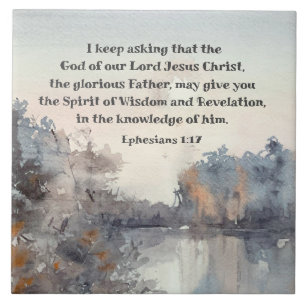 Ephesians 1:17 Spirit of Wisdom and Revelation Ceramic Tile
