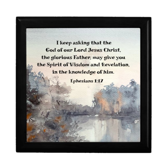 Ephesians 1:17 Spirit of Wisdom and Revelation  Gift Box (Front)