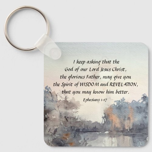 Ephesians 117 Spirit of Wisdom and Revelation Keychain