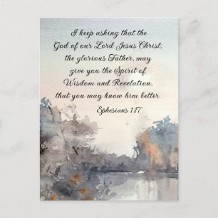 Ephesians 1:17 Spirit of Wisdom and Revelation Postcard