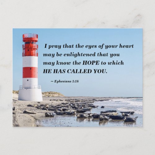 Ephesians 118 I Pray you may know the HOPE Postcard
