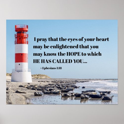 Ephesians 118 I Pray you may know the HOPE Poster