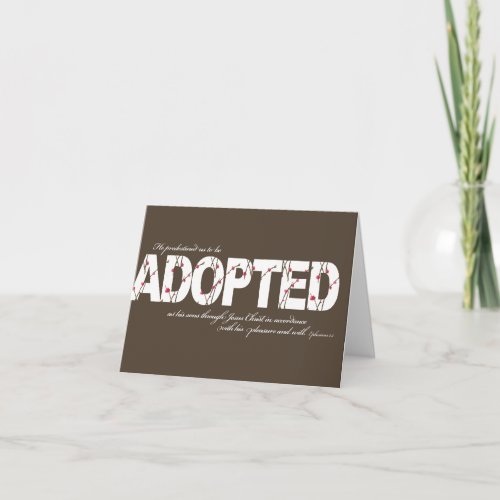 Ephesians 15 Adoption Card