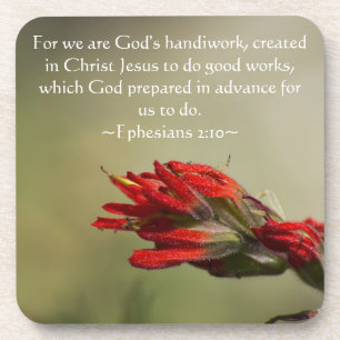 Ephesians 2:10 beverage coaster