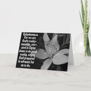 EPHESIANS 2:10 BIBLE SCRIPTURE QUOTE CARD