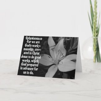 EPHESIANS 2:10 BIBLE SCRIPTURE QUOTE CARD