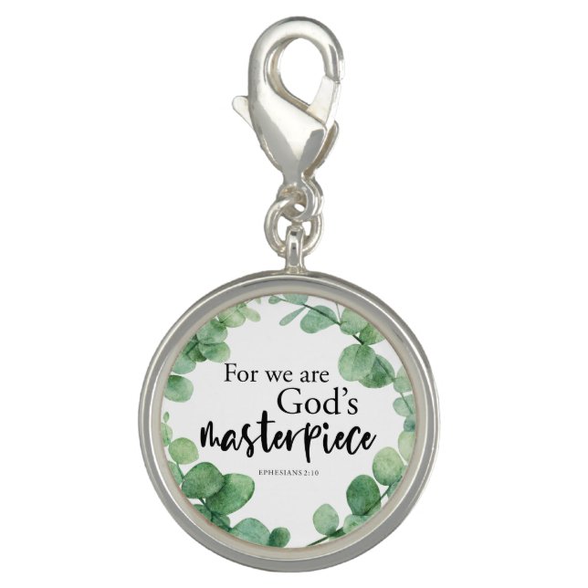 Ephesians 2:10 God's Masterpiece Bible Quote Chic Charm (Front)