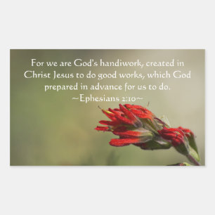 Ephesians 2:10 rectangular sticker