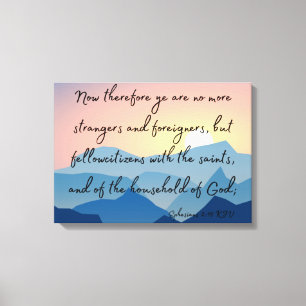 Ephesians 2:19 Bible Verse KJV Pic Wall Art
