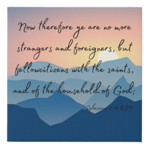 Ephesians 2:19 Bible Verse KJV Pic Wall Art