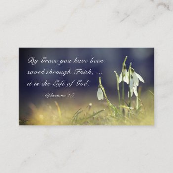 Ephesians 2:8 By Grace You Have Been Saved Bible Business Card by CChristianDesigns at Zazzle