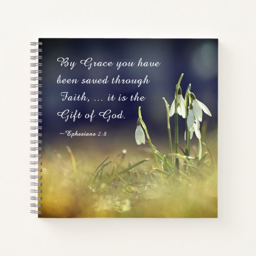 Ephesians 28 By Grace You Have Been Saved Bible Notebook