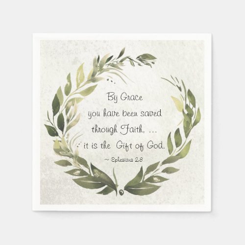 Ephesians 28 By Grace you have been saved Napkins