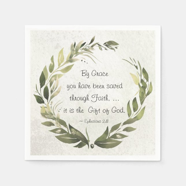 Ephesians 2:8 By Grace you have been saved Napkins (Front)