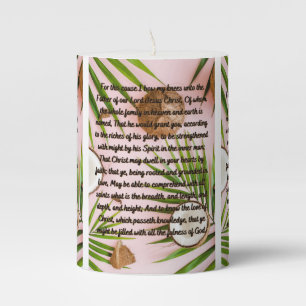Ephesians 3:14-19 Prayer Pillar Candle